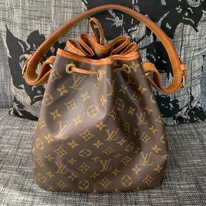 Authentic Louis Vuitton Petite Noe in Monogram